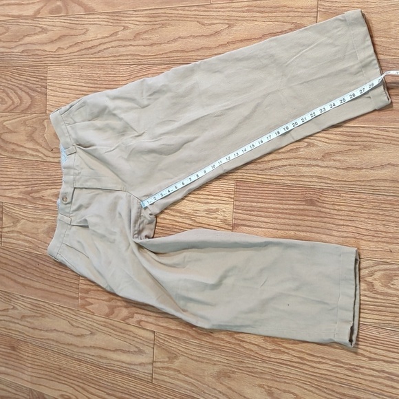 Lands' End Traditional Fit pleated cuffed khakis, men's 38x29 - Picture 2 of 4